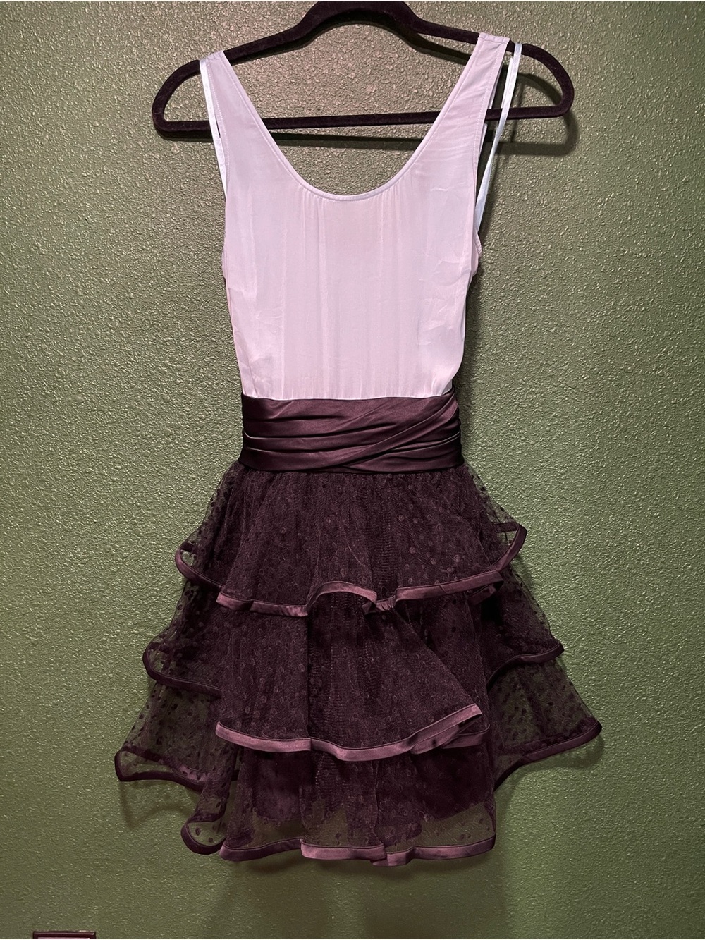 Silk top ruffle tutu mini dress